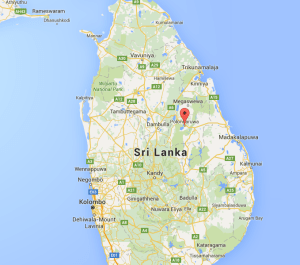 Polonnaruwa na mapie